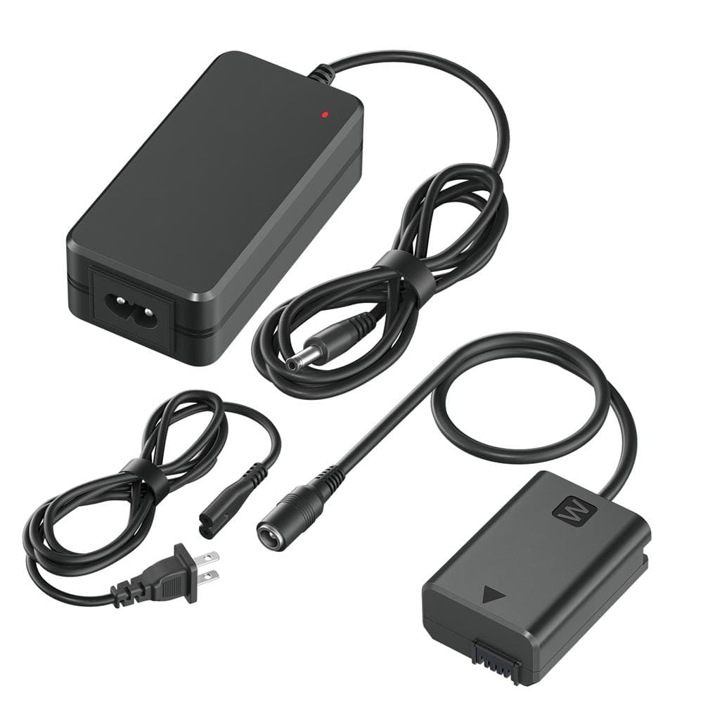 NP-FW50 Dummy-batteri AC-strømforsyningsadapter DC-koblingssett for Sony Alpha A5100 A 6500A 6400 A6000 A55 A7 RX10-kamera