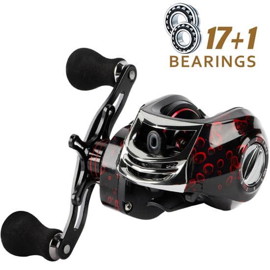 Fiskesnelle 17 +1BB Baitcasting Sneller Venstre/Høyre Hånd Foran Dra Spinning Reel Casting Fiskesnelle