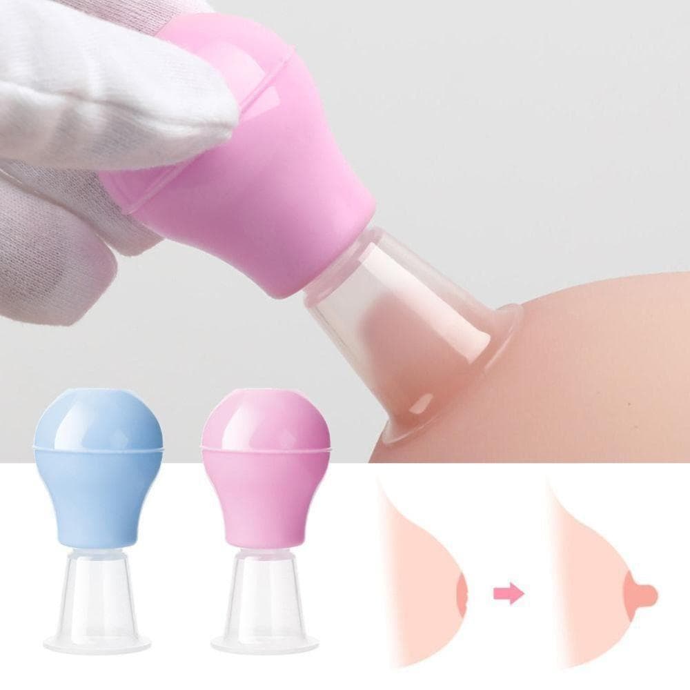 Silikon Inverted Nipple Puller Portable Suge Orrector Prenatal and Postpartum Rosa