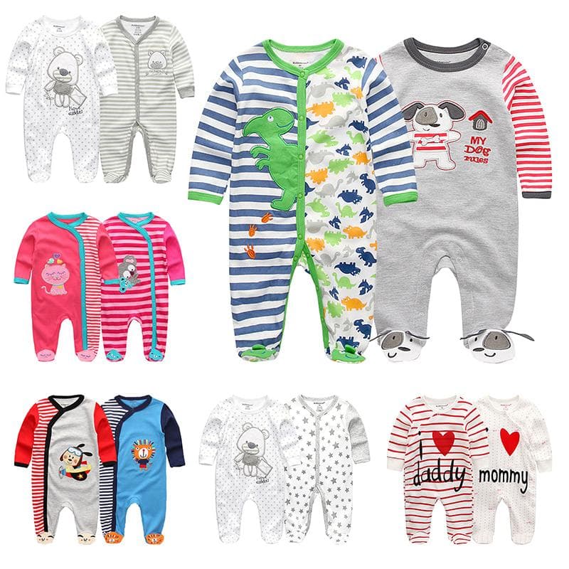 Baby Boy Klær Jente Nyfødt Spedbarn Klær Cotton Rompers Klær cm Grå