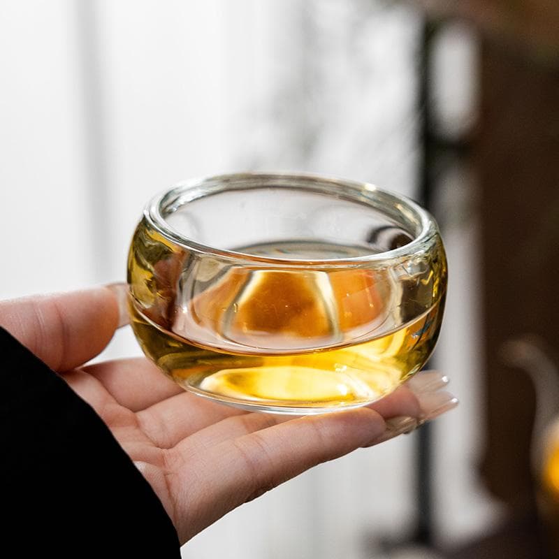 80ml Varmebestandig Glasskopp Husholdning 2 stk Sett Enkel Varm Te Kopp Te Skål Egnet for Š Underholde Gjester Lite Vinglass