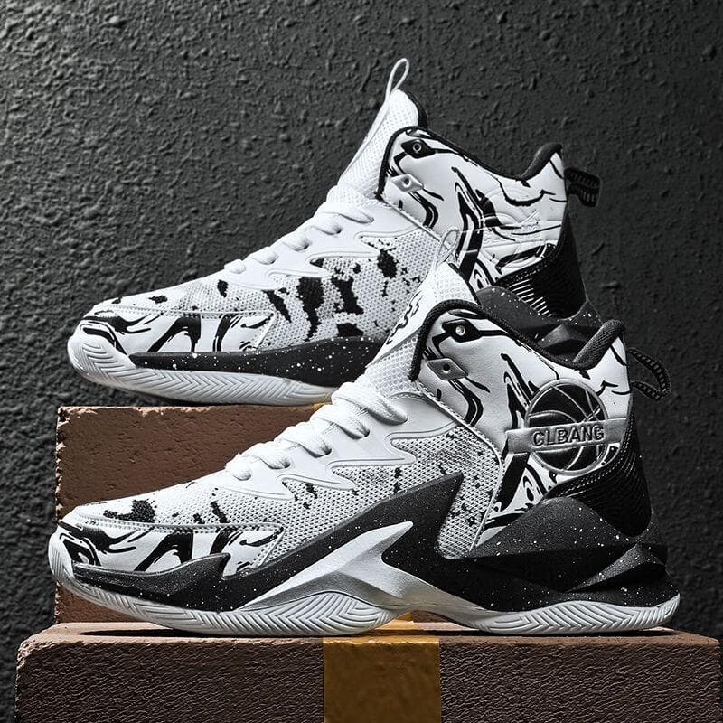 Venom James basketballsko friksjonslyd sklisikre slitesterke lette pustende høye herre- og ungdomssneakers mandarinand cm