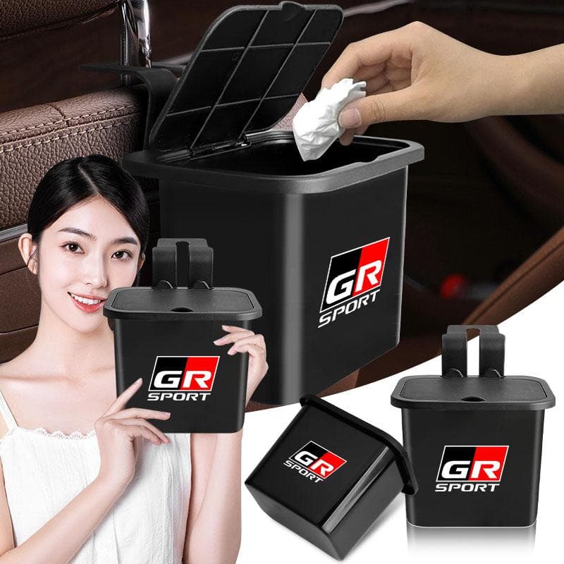 1 stk Bilhengende søppelbøtte Sete Rygg Oppbevaringsboks Telefonholder Krok For Toyota GR Sport Gazoo Racing Yaris 86 Corolla Hilux Supra