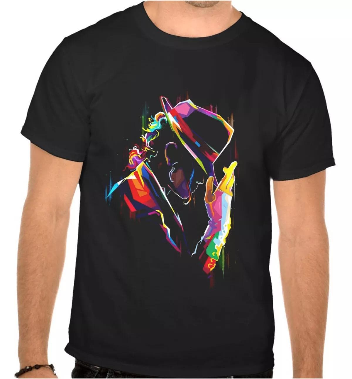 Michael Jackson Pop Rock Musikk Logo SVART T-skjorte cm