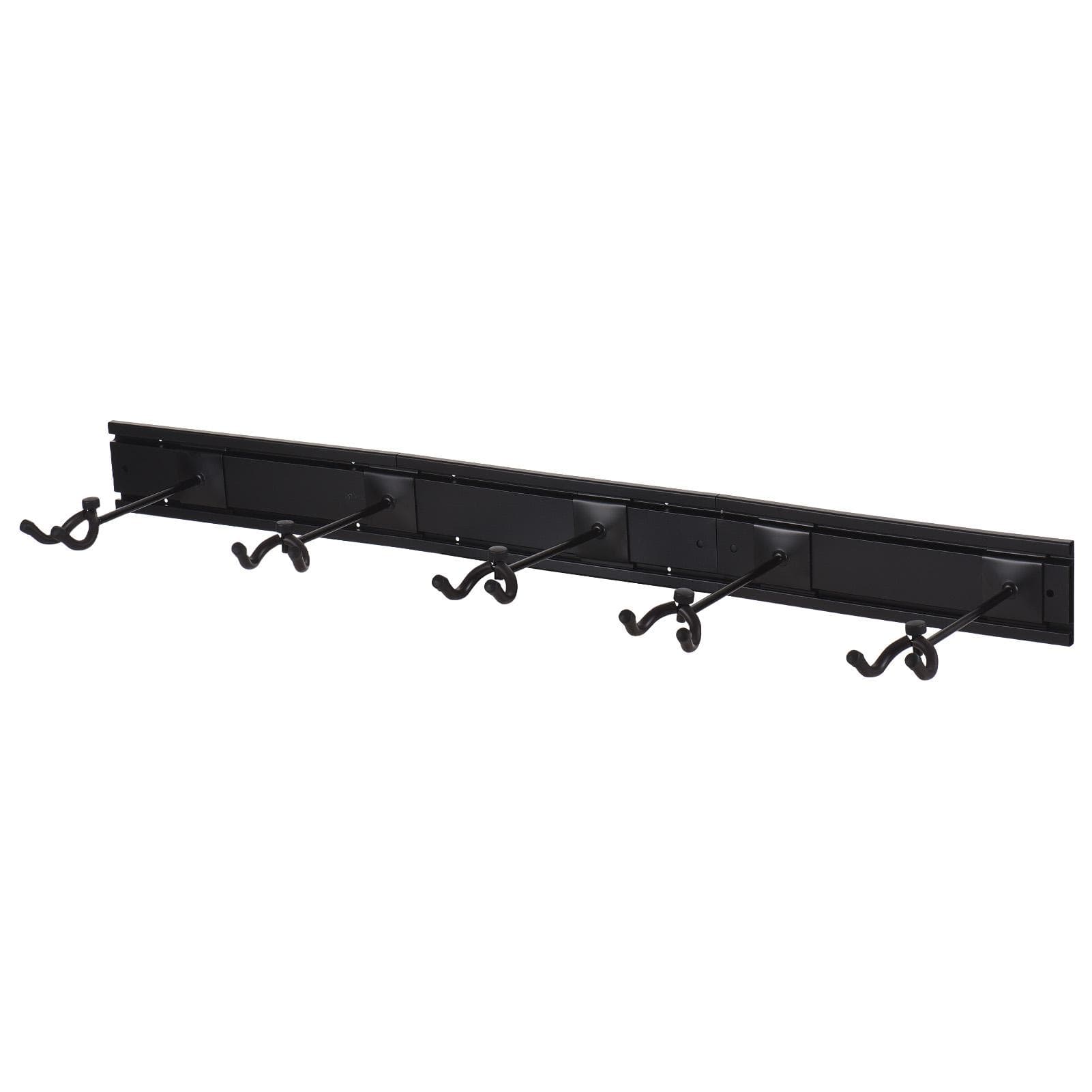 Gitarstativ for flere gitarer Veggmontert henger Holder 5 gitarer Aluminiumslegering Justerbar krok Svart