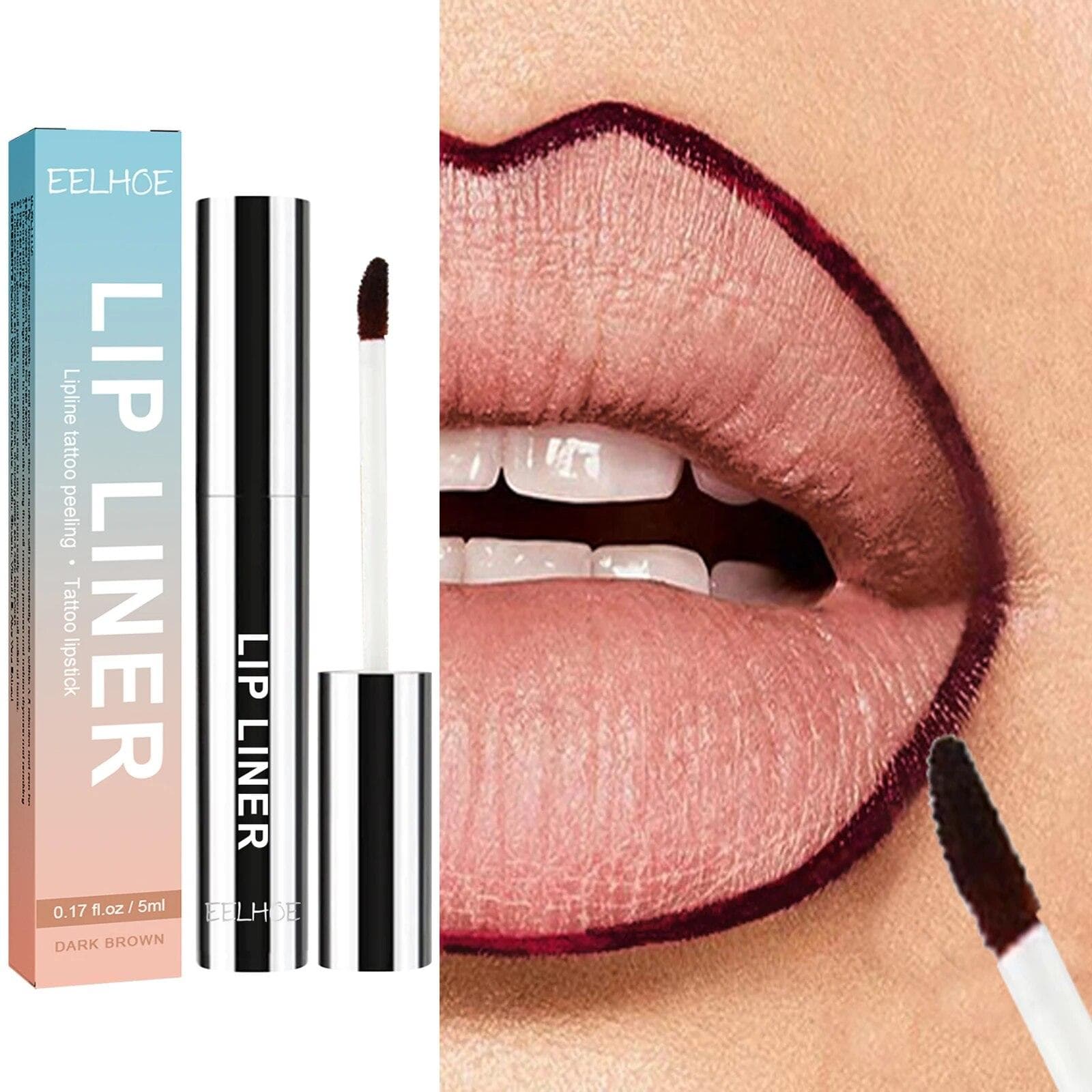 3 Farger Peel Off Lip Liner Tatovering Lipgloss Vanntett Langvarig Matt Lip Ink Lip Tint Sexy Rød Brun Kontur Lipliner Makeup