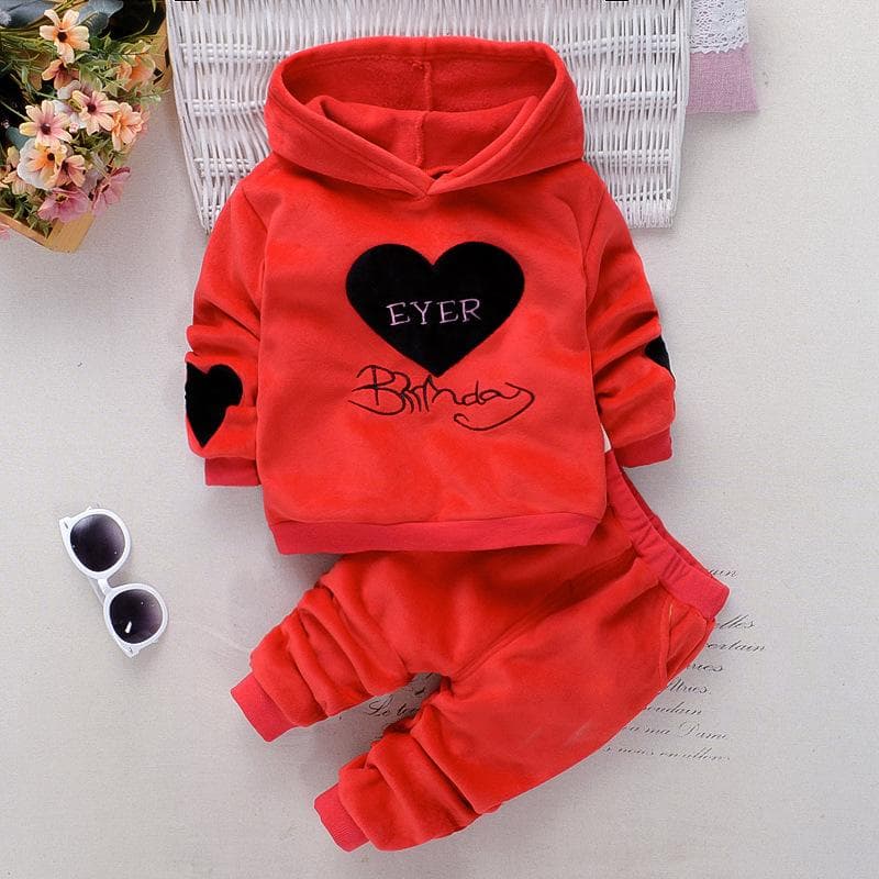 Vår Høst Nyfødt Baby Jente Klessett Barn Treningsdrakt Trykt T-skjorte+Fritidsbukser 2 STK Barneklær Dress 110cm Hvit