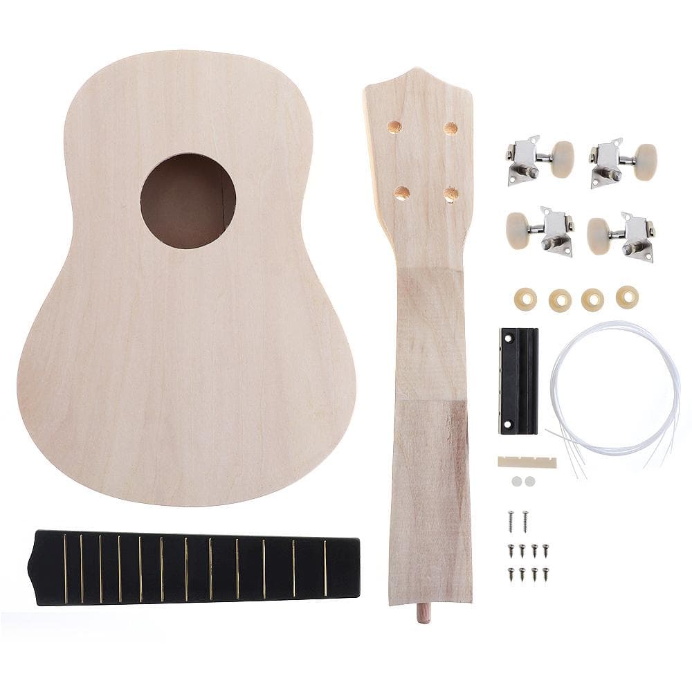 21'' Soprano Ukulele DIY Kit Hawaii Gitar Håndarbeid Maling Montering Barnegaver