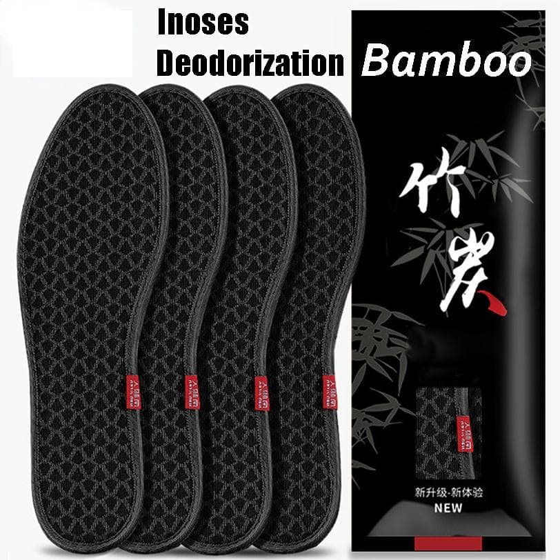 Bambus kull deodorant innleggssåler Mesh pustende absorberende-svette skoputer menn løping sport innsats lett vekt innersåle brioche cm Hvit