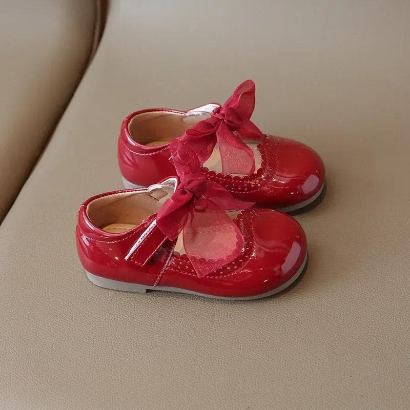 Småbarn Baby Jente Kjole Ballerinas Vår Høst Ny Mote Myk Komfortabel Godterifarge Prinsesse Barn Lærsko Bånd Sløyfeknute cm Lilla