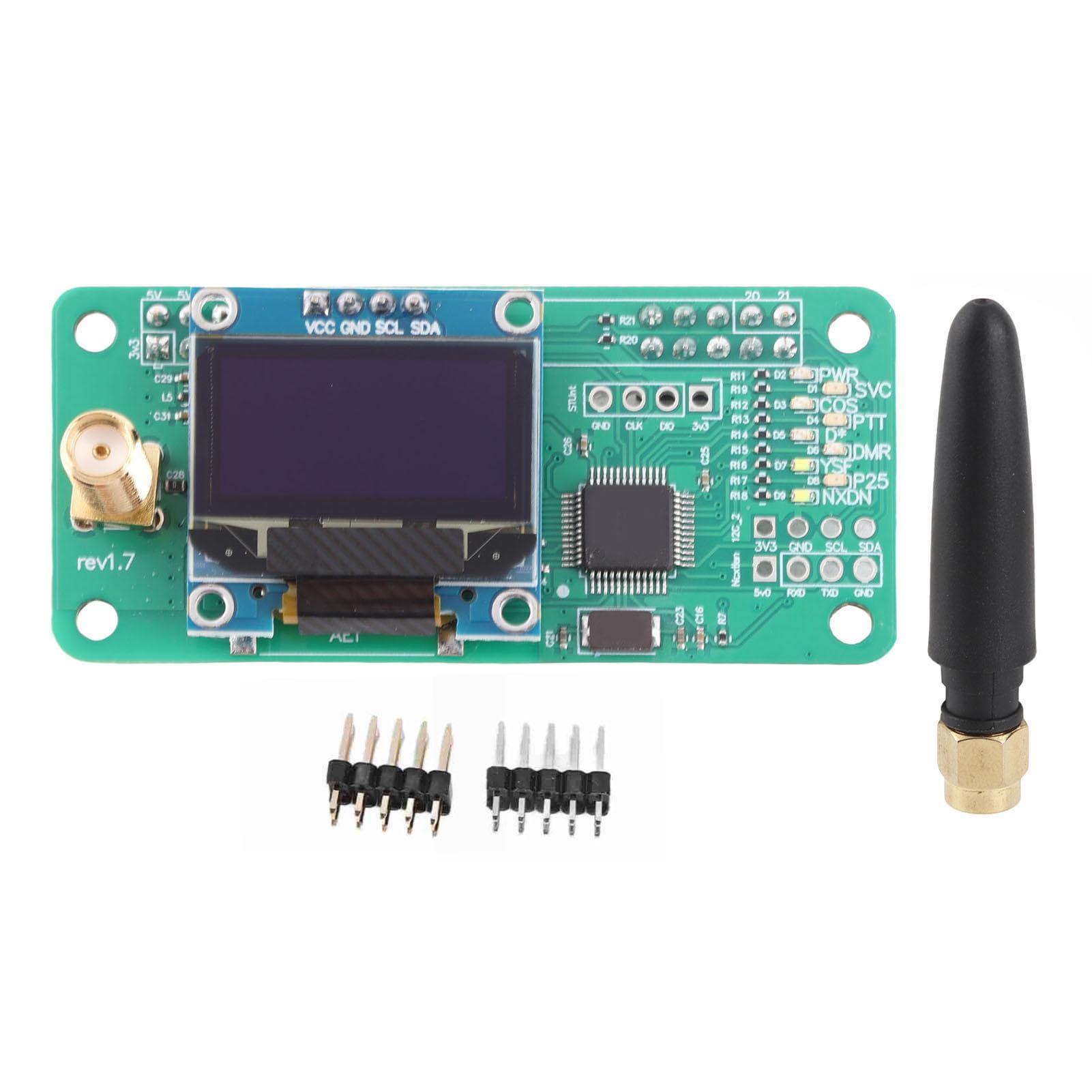 UHF VHF UV MMDVM Hotspot Module Kit SMA Interface LED Display Hotspot Board med antenne