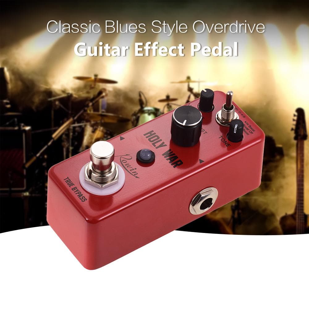Rowin HOLY WAR Analog Heavy Metal Distortion Guitar Effect Pedal 3 Fungerer Rød