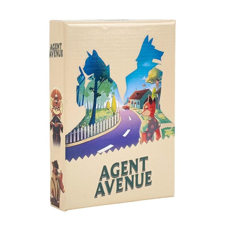 Agent Avenue Brettspill Identitetsskjuling Resonnement Kortspill for Par Venner Fritidsamling 2 Spillere Mot-spill Strategi lys grå farge