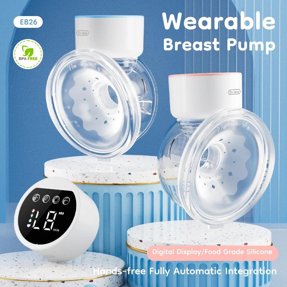 Bærbar Bærbar Brystpumpe Håndfri Elektrisk Brystpumpe Med LED-skjerm For Amming 4 Moduser Lav Støy BPA-fri Blå