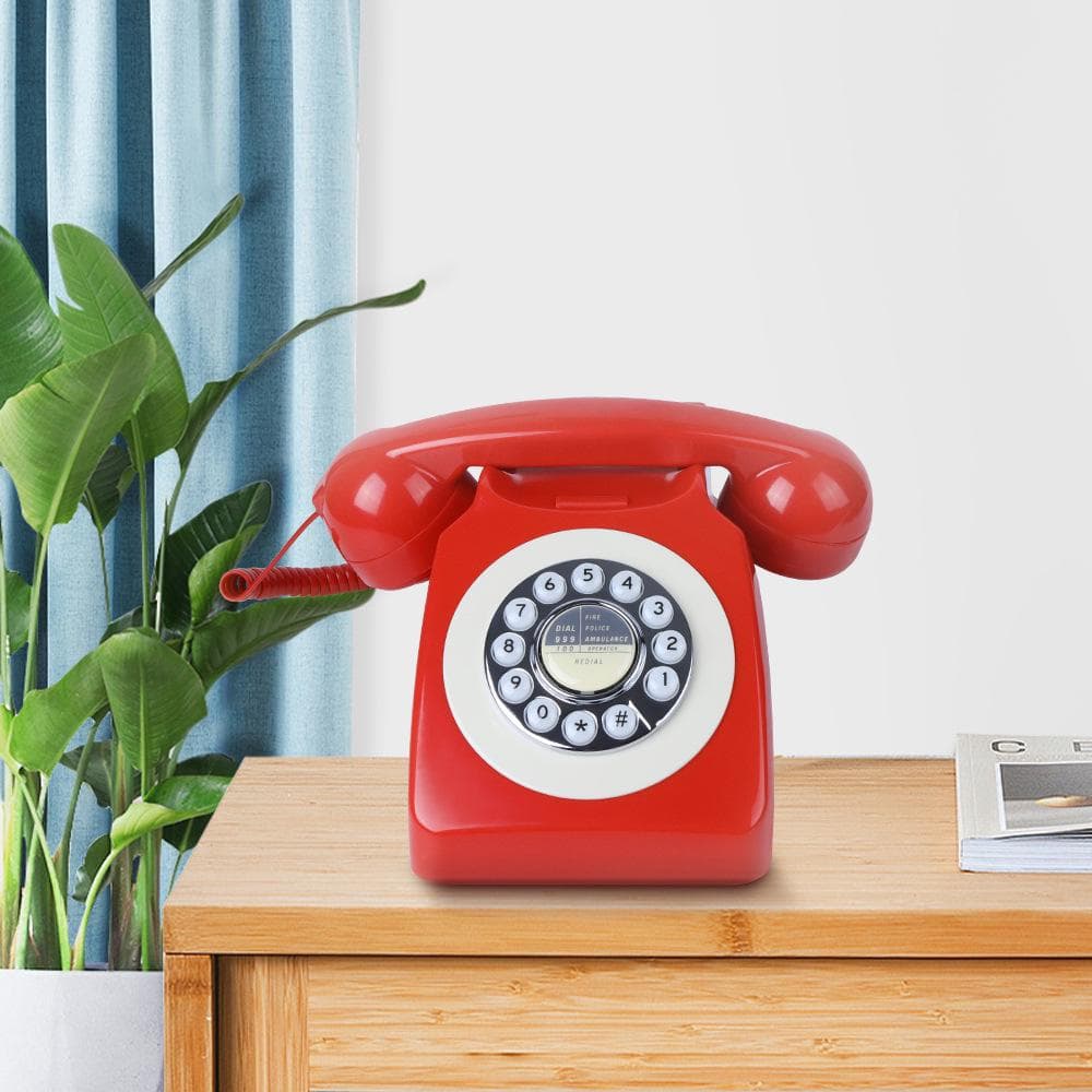 Retro trykknapptelefon for hjem, kontor, hotell