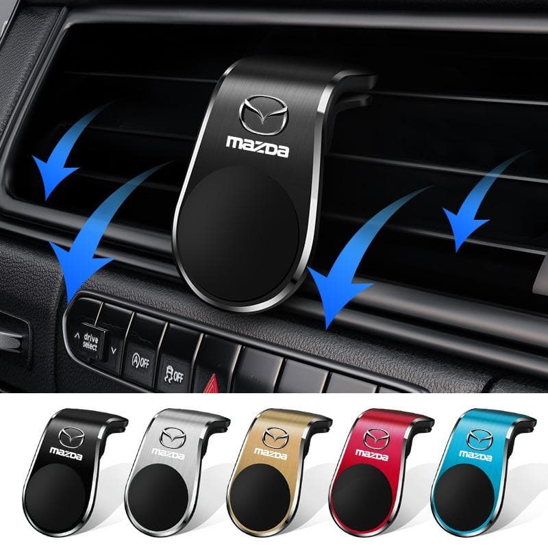 Bil Magnetisk L-formet AMG Merke Bil Dedikert GPS Telefonholder Bilvarer For Mazda 3 6 CX5 2 CX3 CX9 MX5 RX8 Axela Demio CX5 2 Axela Demio Atenza GJI