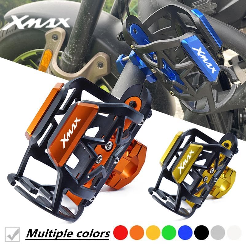 XMAX LOGO For YAMAHA XMAX X-MAX 125 250 300 400 Tilbehør Motorsykkel Drikke Vannflaskeholder Drikkekoppholder Stativ Feste sølv