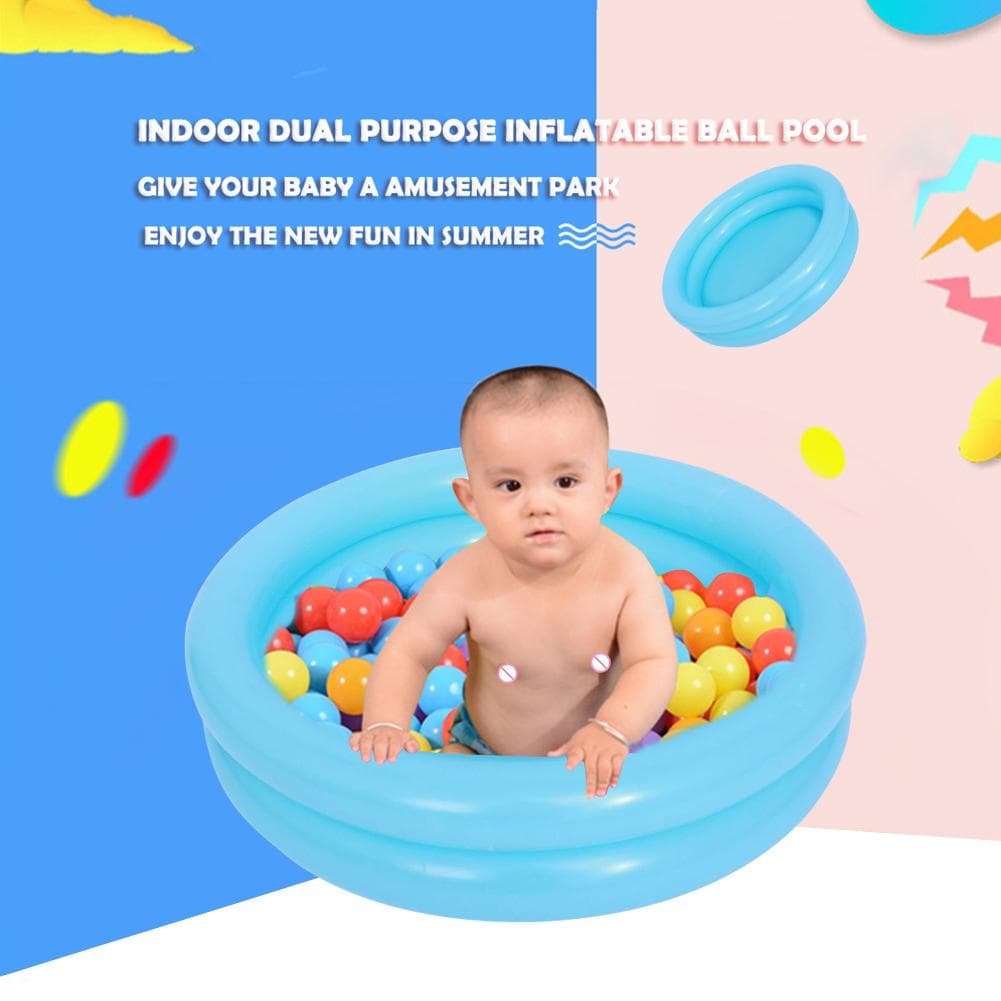 Sommer Baby Oppblåsbart Svømmebasseng Bærbart Barn Utendørs Padling Spedbarnsbasseng 60 cm Rundt Barn Baderom Svømmering Leker