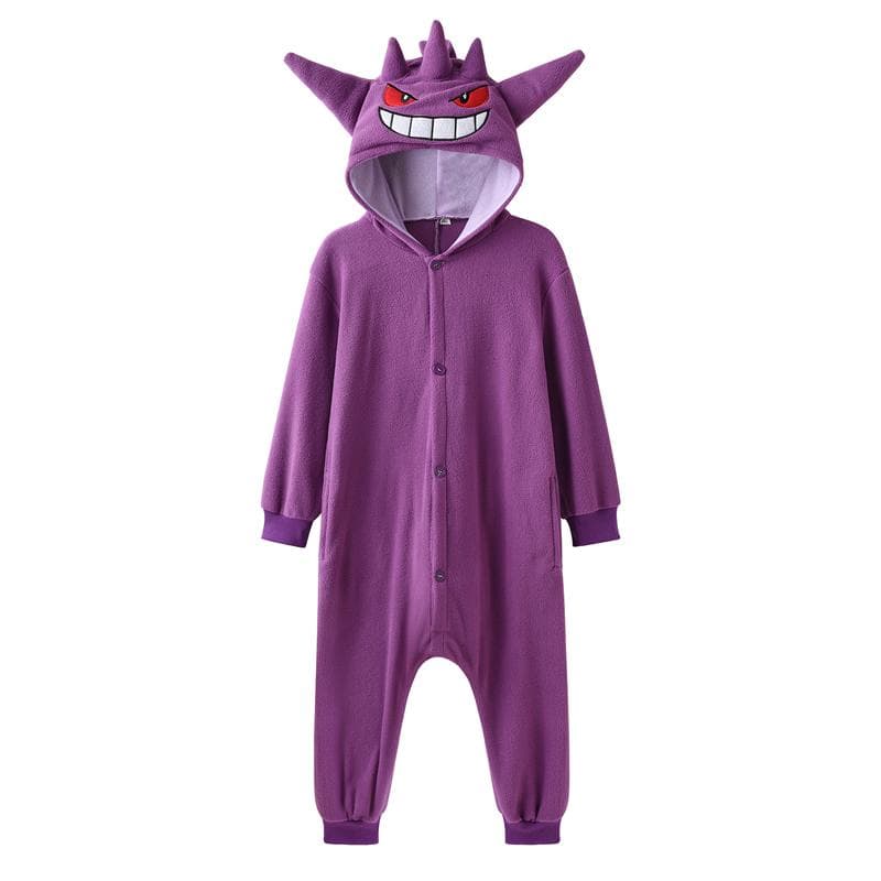 Fleece Onesie For barn Barn Kigurumi Halloween Cosplay Kostyme Festgave cm Lilla