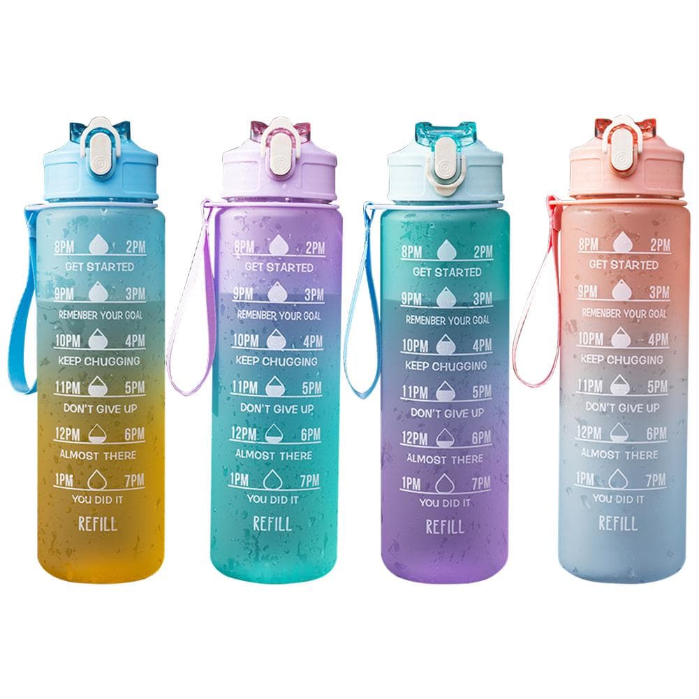 900 ml frostet vannflaske Utendørs Sport Reise Gym Drikkeflasker Vannkoker Rosa