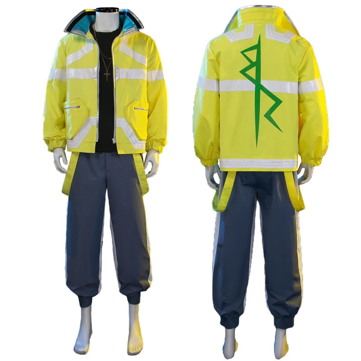 Cyberpunk Edgerunners Game Anime David Martinez Cosplay Kostymestativ Kragejakke Hettegenser Fritidsklær Halloween cm