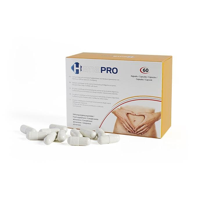 HEMAPRO PILLER, piller for å forebygge hemoroider krom gul farge/Hvit