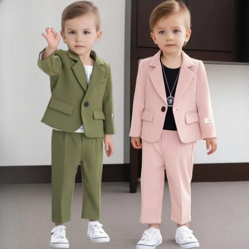 Guttekostymer 2 år til 12 år Barnekostymer Herre Bryllup Bursdagsblazer Sett Småbarn Bursdagskjole 80cm Svart