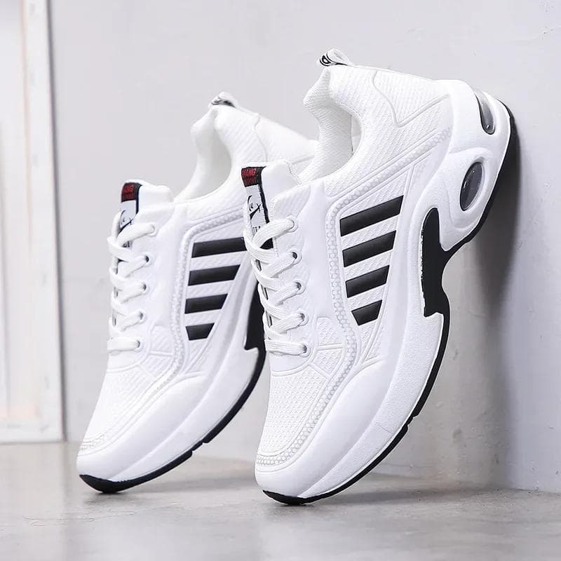 Mote Merke Herre Sneakers Utendørs Luftpute Løpesko for Menn Mote Komfort Fritidssko 2025 Ny Sklisikker Herre Sportssko cm Hvit
