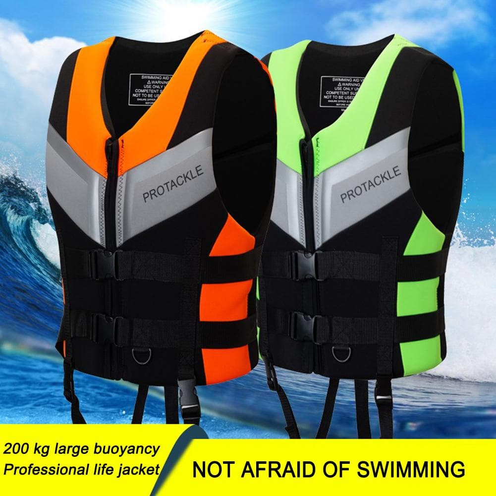 Redningsvest Neopren Flytekraft Drifting Kajakk Redningsvest Justerbar spenne Voksne Surfe Vannsport Svømming Redningsvest Grønn