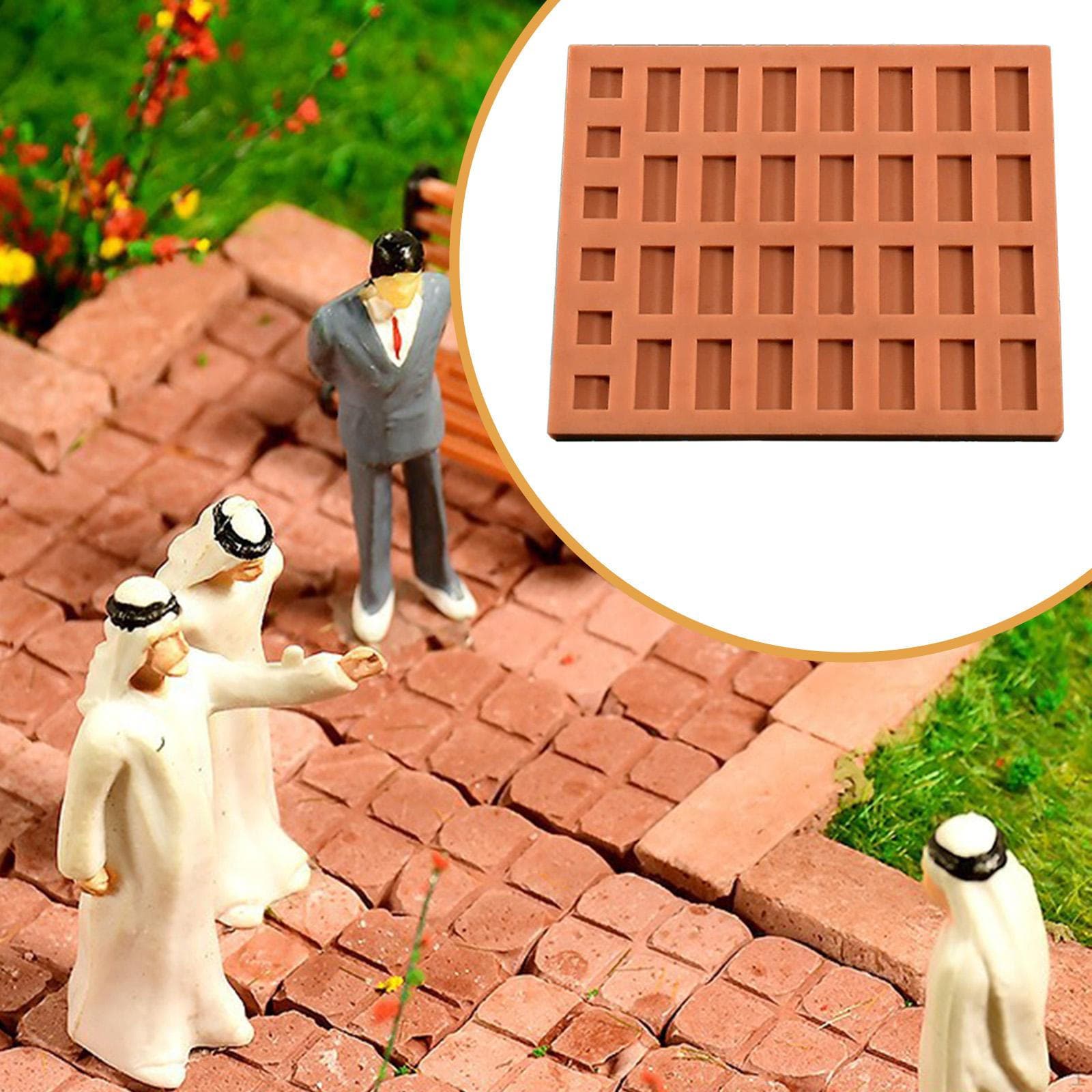 Liten murstein Silikonmodell Håndverk Betongvegg Funksjonelt Bærbart Sandbord Bygning Diorama