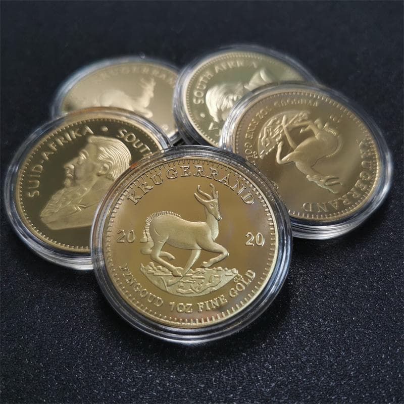 En kopi av den sørafrikanske Krugerrand-gullmynten Paul Kruger samlemynter fra Saudi-Arabia KTY cm