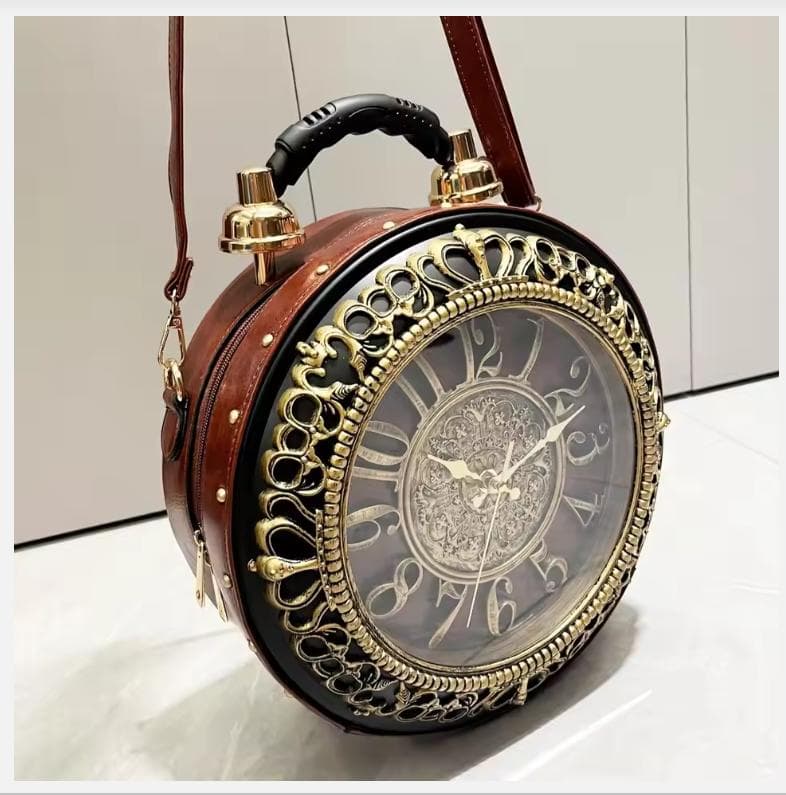 Luksus Designer Vesker og Håndvesker Skuldervesker morsom klokkeformet veske morsom Dame rund veske pu lær Dameveske 30cm*10cm*30cm