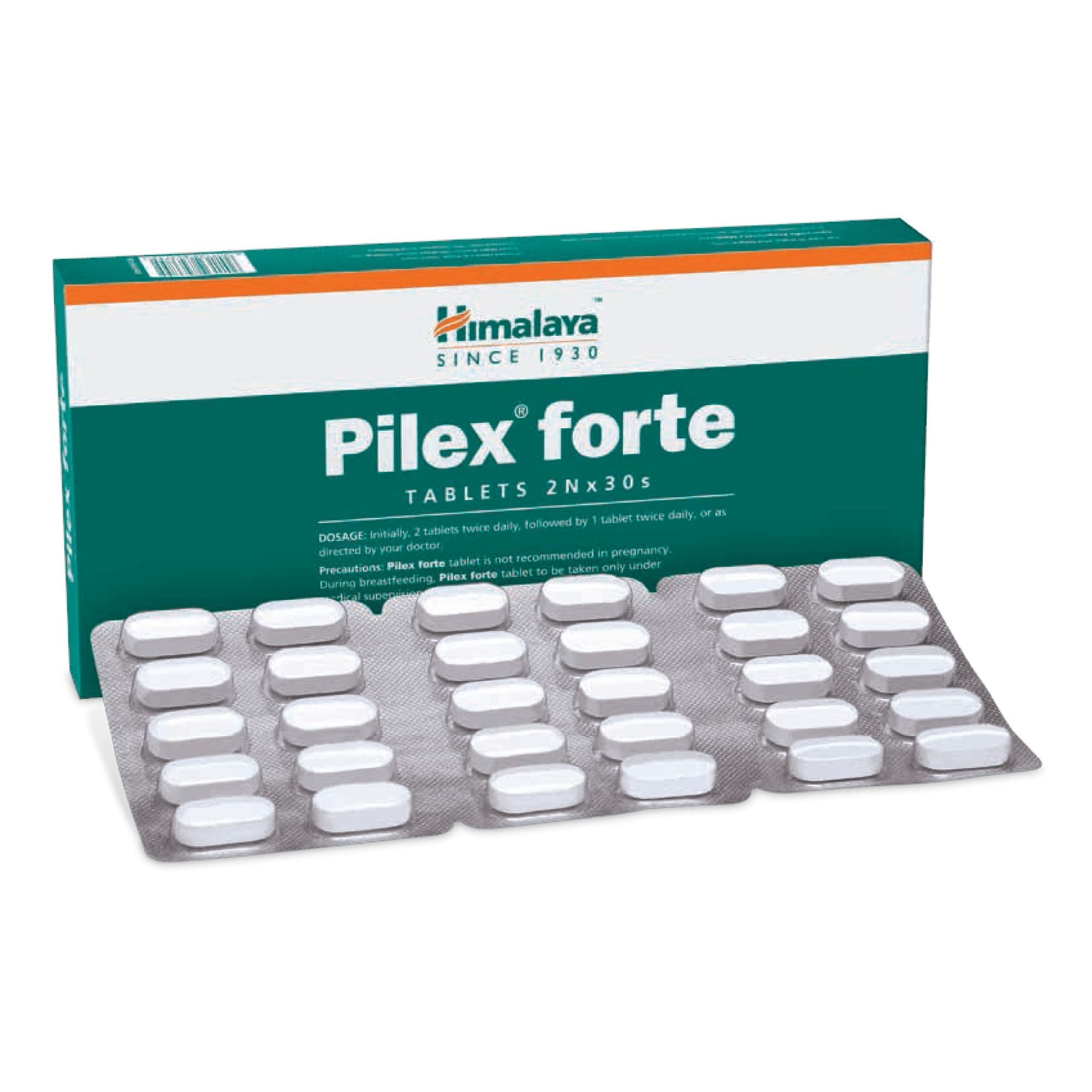 PAKKE MED 10 X Himalaya Pilex Forte ( 2 X 30=60 Tabletter )