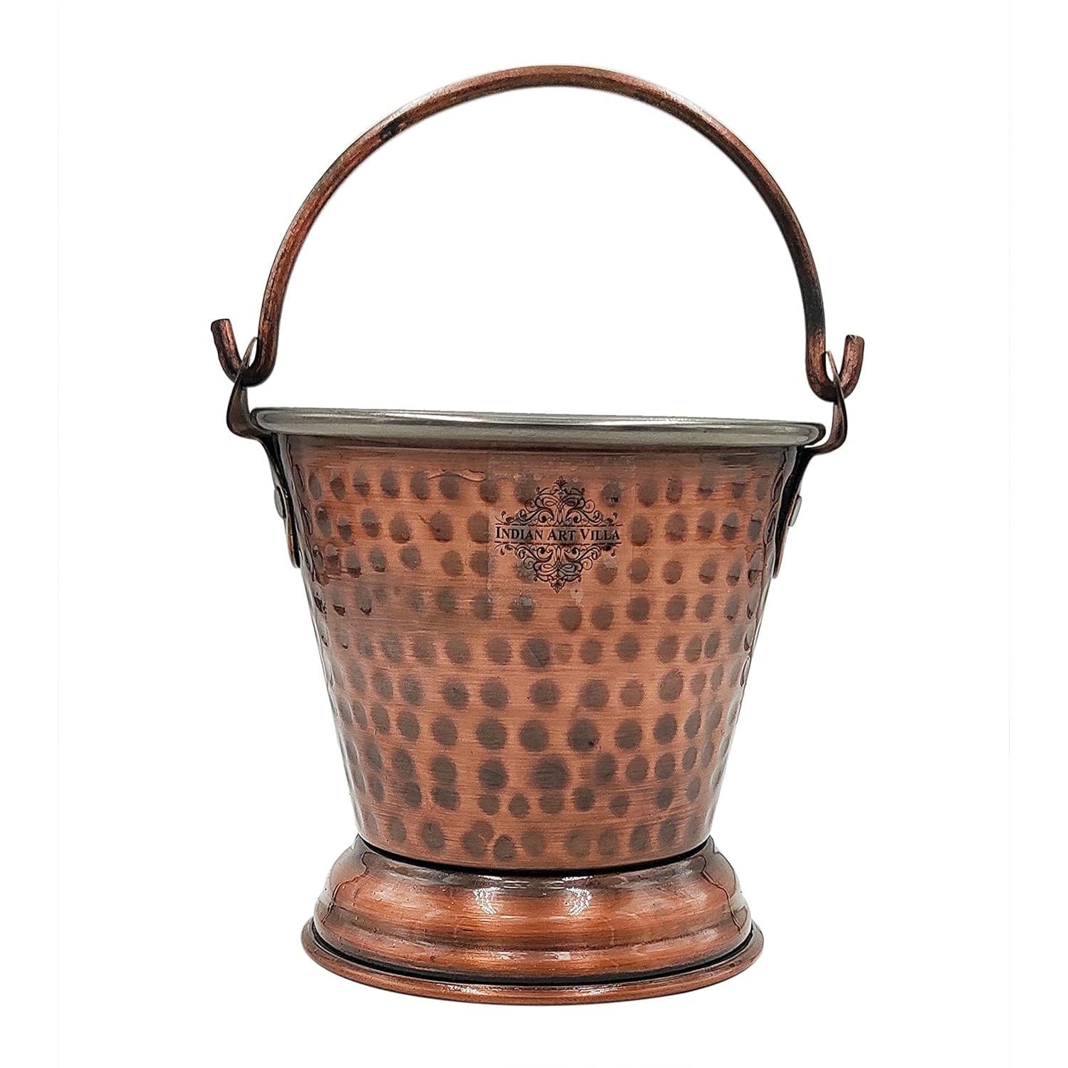 Stål Kobber Hamret Design Antikk Mørk Tone Bøtte, Serveringsutstyr & Bordutstyr for Hjem, Hotell & Restauranter, Volum-300 ML