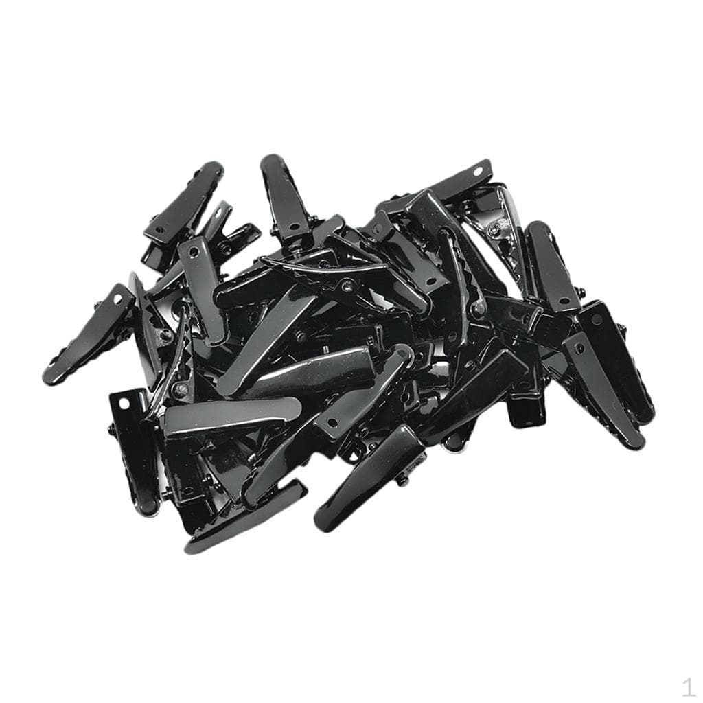 50 stk 24 mm Mini Metall Hårklemmer Enkelt Tagg Alligator Hårspenne DIY Baby Tilbehør