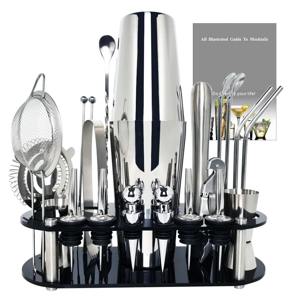 13-22 stk 750 ml 600 ml Boston Cocktail Shaker Bar Verktøy Vinmiksersett Bartender Cocktail Shaker Verktøysett med holder