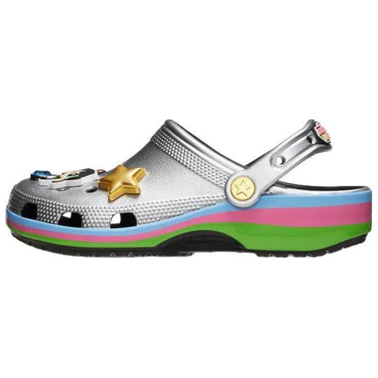 The Powerpuff Girls x Crocs Classic Clog Metallic Silver Unisex Sneakers 210256-001 cm