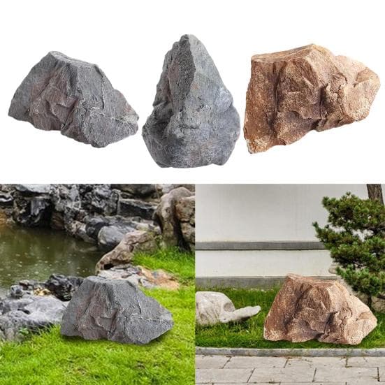 Kunstig stein for landskapsforming Realistisk falsk stein Skum Brønndeksler Dekor Falsk