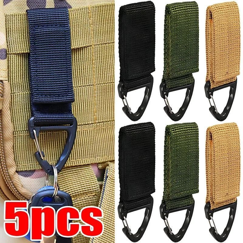 Militær taktisk hengende nøkkel krok Clip Clamp Spenne Nylon Webbing Molle Belte Karabinkrok Utendørs stropp Klatretilbehør