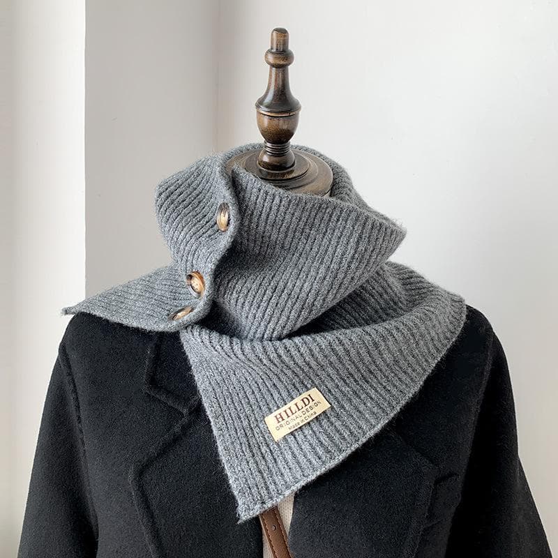 Knapp Strikket Halsvarmer Kvinner Premium Vinter Koreansk Allsidig Falsk Krage Ull Halsvarmer cm beige