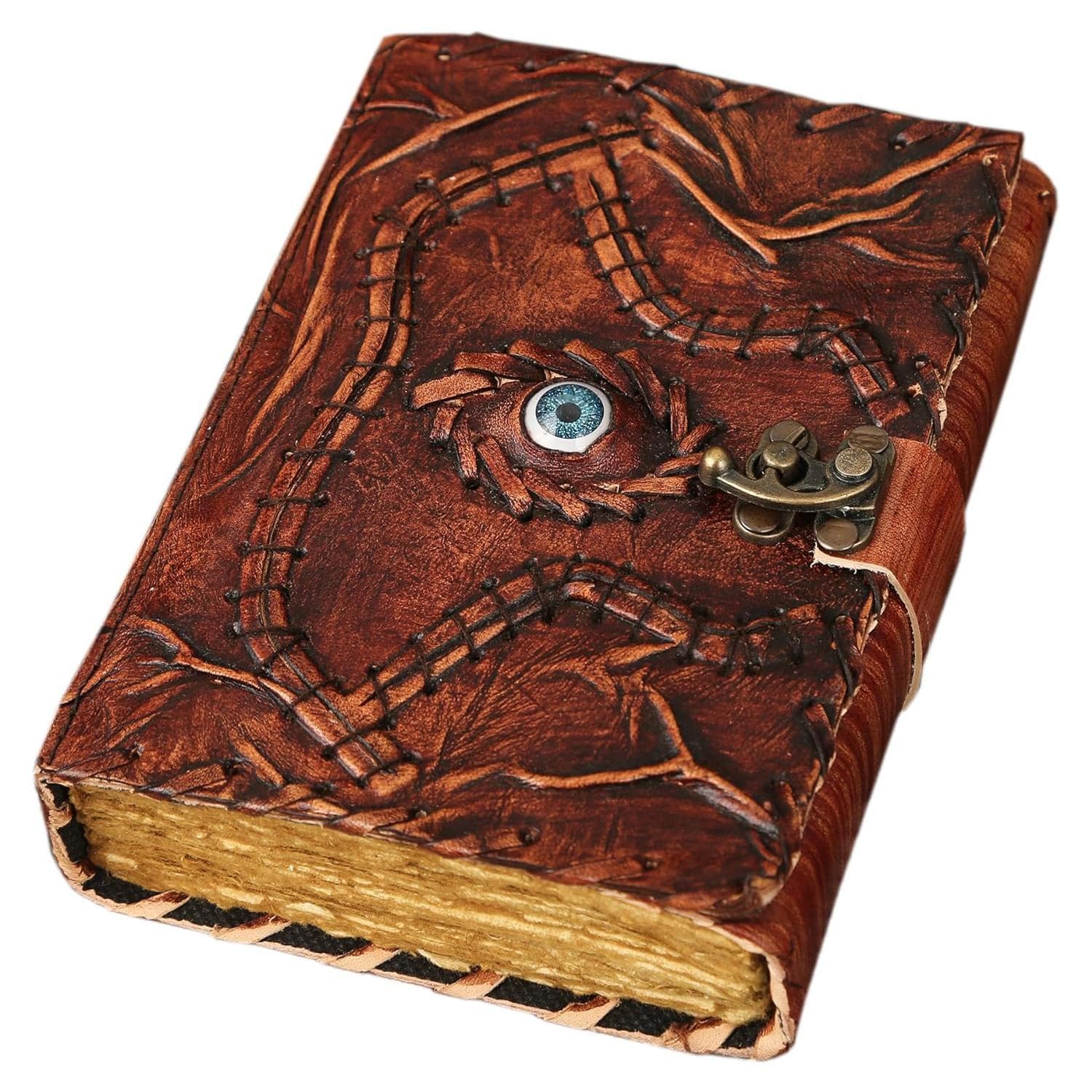 Hokus Pokus Trylleformularbok Hokus Pokus Tryllebok Rekvisitt Gaver Halloweendekorasjoner Dekor Skinnjournal Skrivebok Skyggebok Julegaver brun