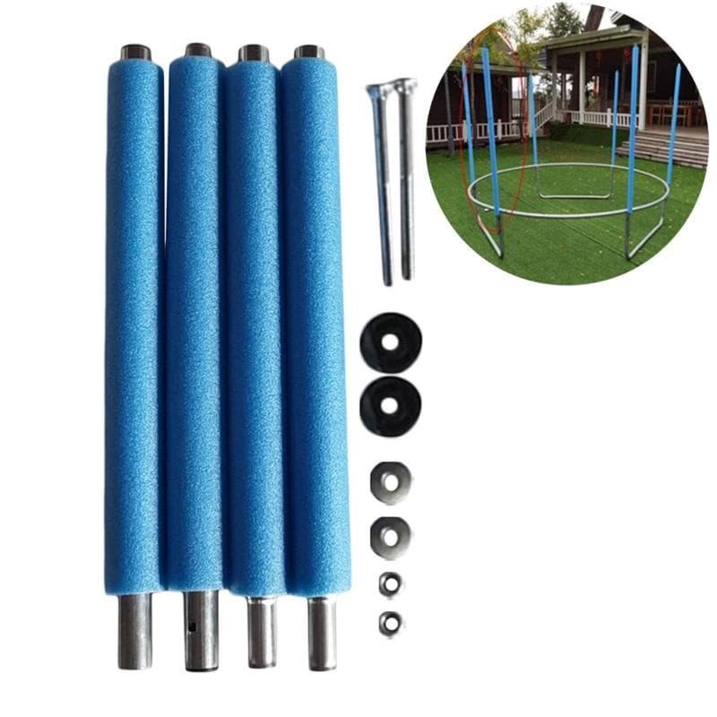 Trampolinepinner med skumhylse 4 Seksjoner Trampoline Erstatningspinner cm