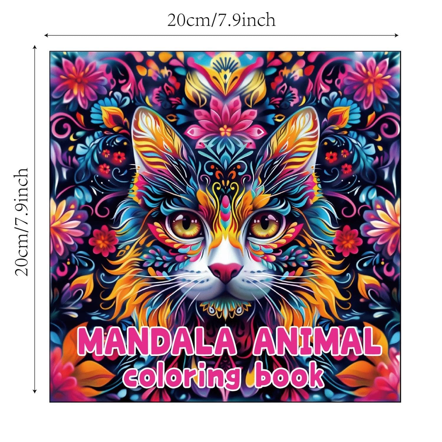 Mandala Dyr Fargeleggingsbøker Kunst Nybegynnere Kreativ Graffiti illustrasjon Voksen Håndarbeid DIY Tegnebok 24 Sider