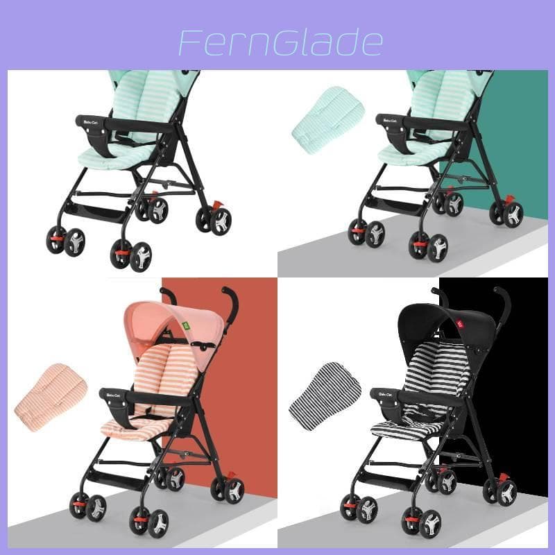 Ultralett Bærbar Barnevogn Kompakt Paraplydesign For Enkel Reising Rosa