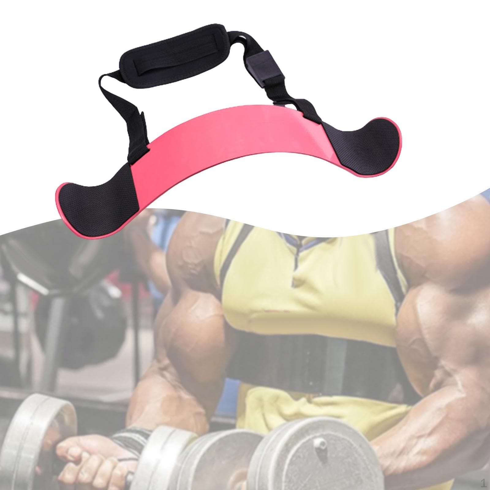 Arm- og biceps treningsutstyr, kraftig, hjemmegym, buet design, Svart