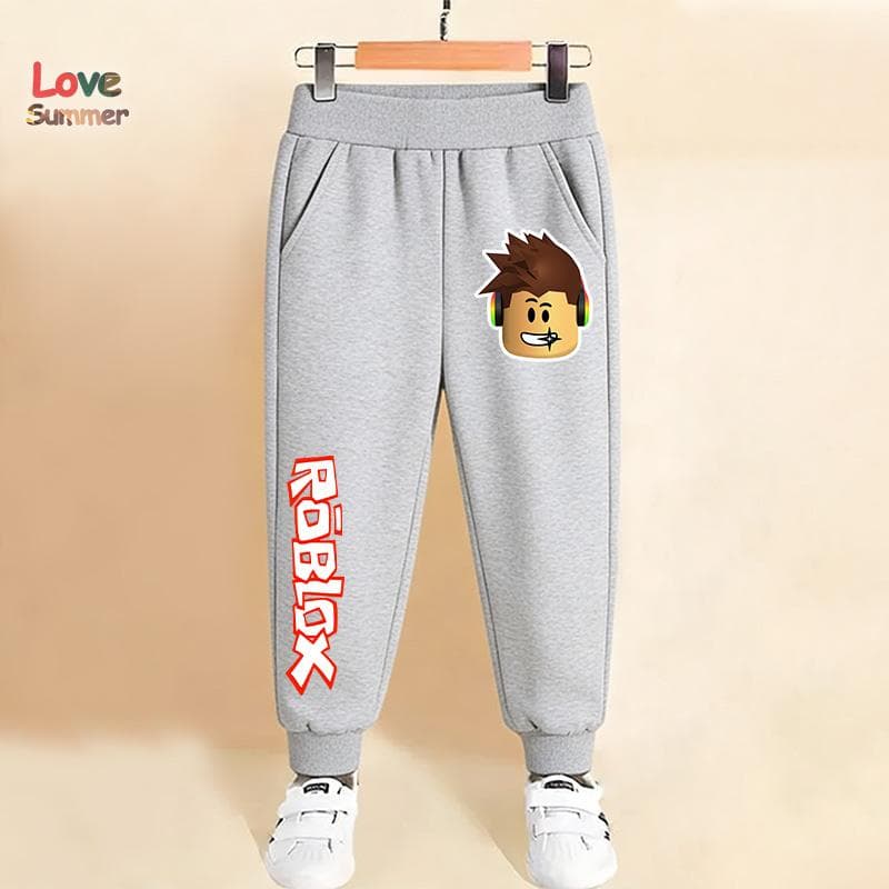 guttebukser roblox barnebukser hot spilltrykk Bukser for barn Joggebukser Fritidsklær for barn 4-14 år Bursdagsgave 140cm