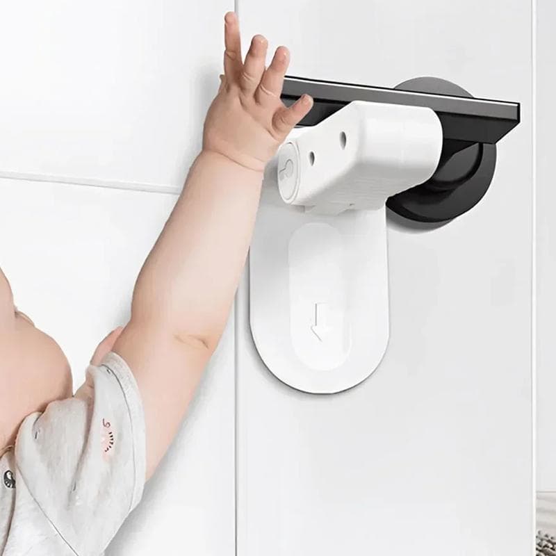 Barnesikre dørhåndtakslåser Beskytt babydørhåndtakslåser Anti-åpningshåndtakslåser Enkle å installere dørhåndtakslåser til kjæledyrrom