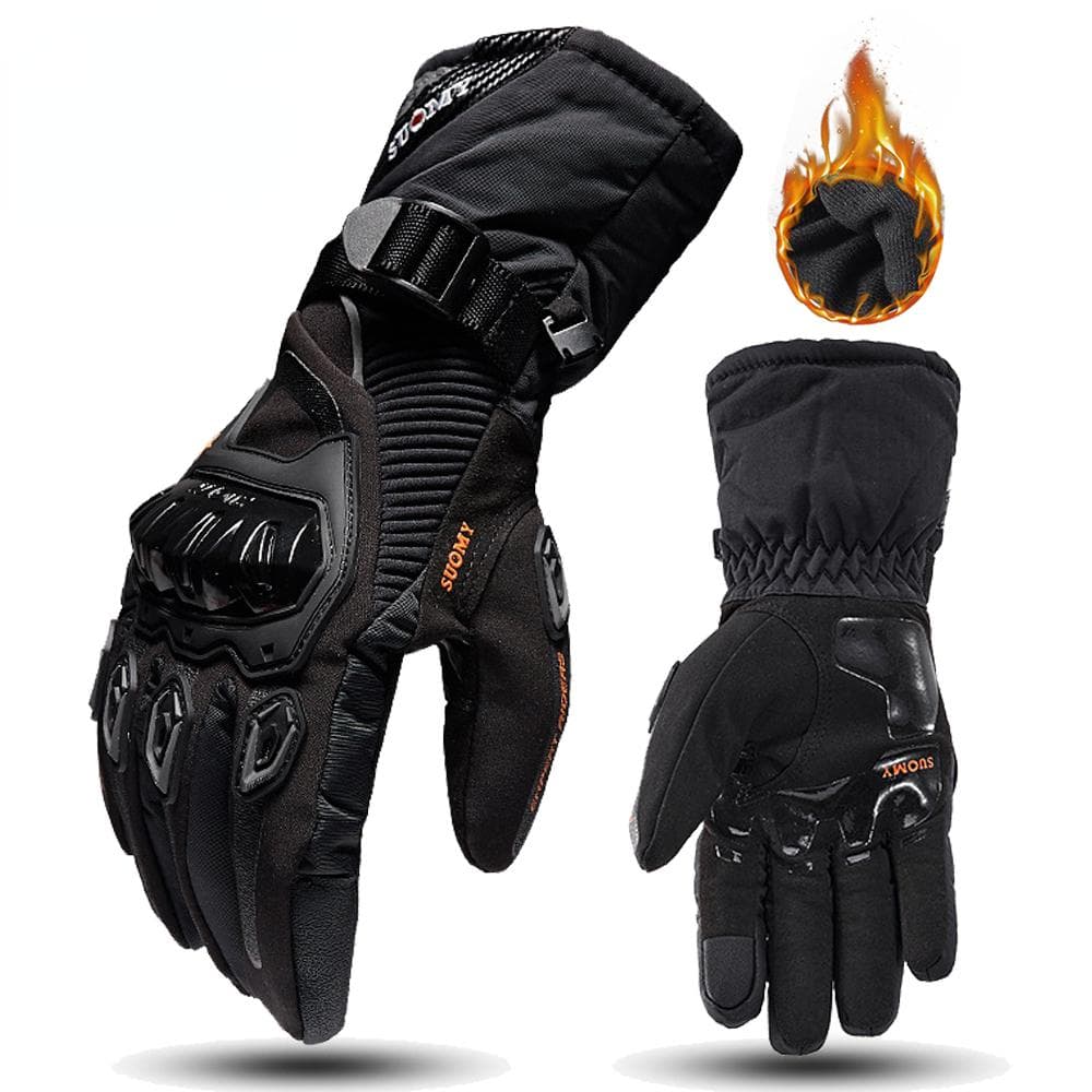 Motorsykkelhansker Vindtette Vanntett Guantes Moto Herre Motorsykkel hansker Berøringsskjerm Moto Motocross Hansker Vinter Svart