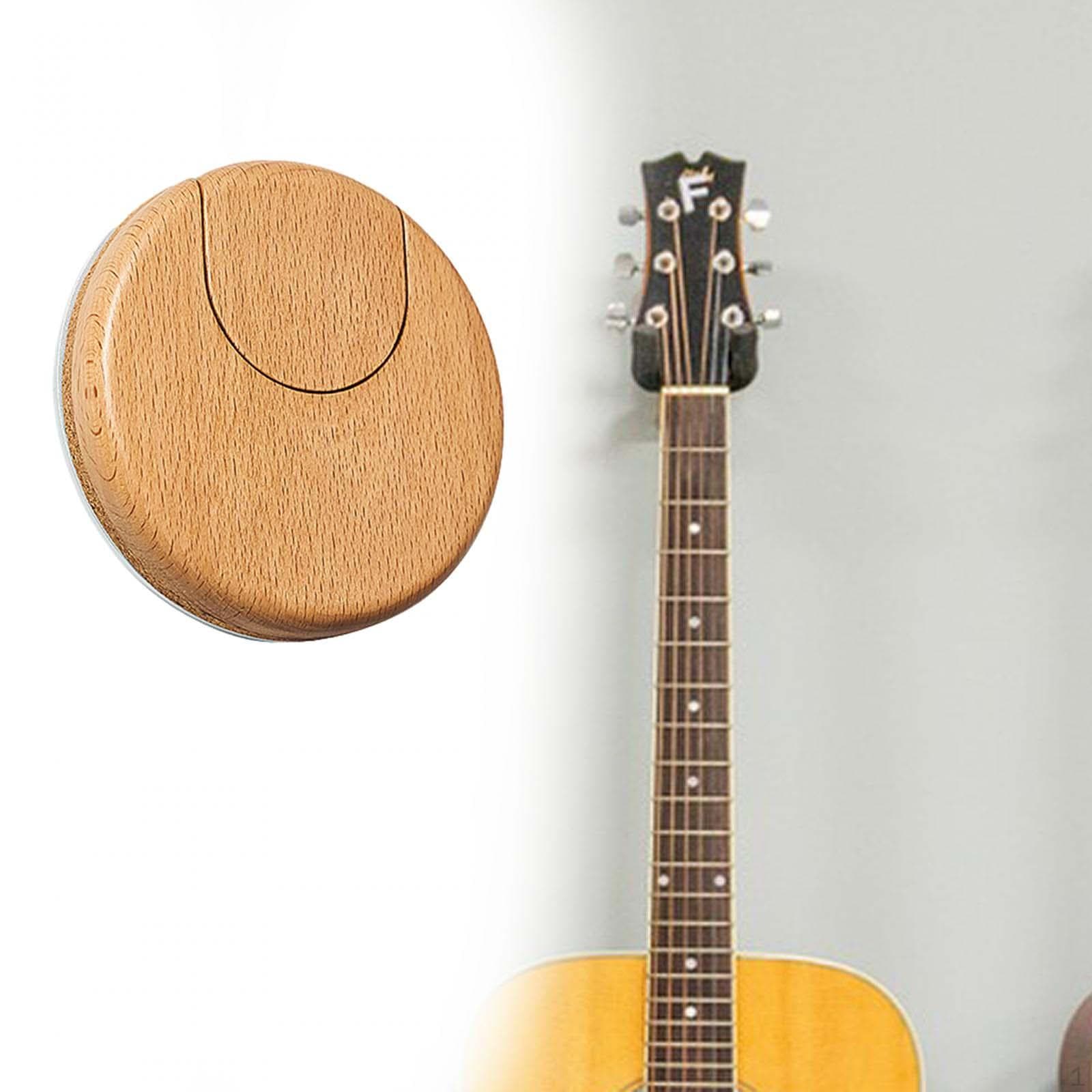 Sammenleggbar Gitarhenger Veggfeste Brakettholder, Tre Hvit