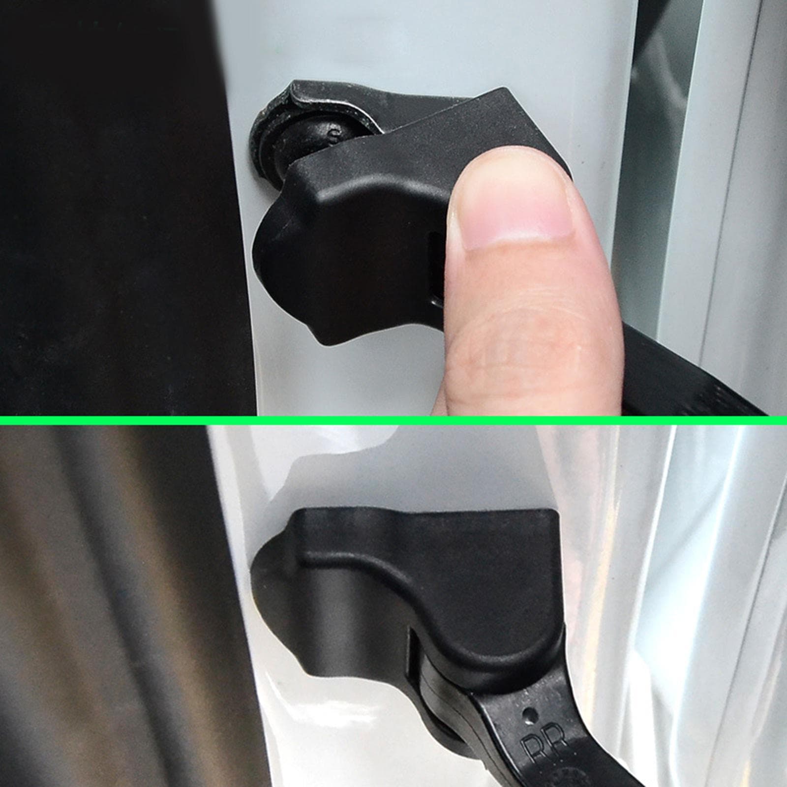 Auto Dørlåser Beskytter Beskytter Dørlås Deksel Beskytter Låser Deksel Dørstopper Deksler for Tesla Model Y Sett med 8